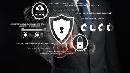 Business person explore the core of cyber security. Delve into cyber protection methods, cyber...