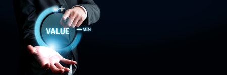 Business person leverages valuable ERP systems, maximizing value and operational efficiency. Focused...