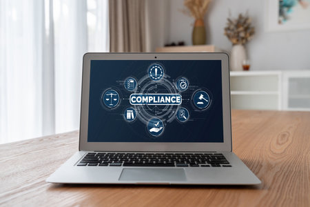 Compliance system for modish online corporate business to meet quality standardの写真素材