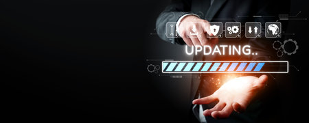 Business person invests in updating knowledge and software, ensuring updated competitiveness....