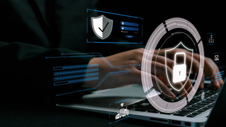 Business person explore the core of cyber security. Delve into cyber protection methods, threats,...