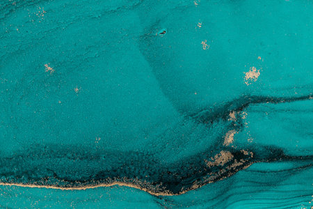 Original artwork photo of marble ink abstract art. High resolution photograph from exemplary original painting. Abstract painting was painted on HQ paper texture to create smooth marbling pattern.の写真素材