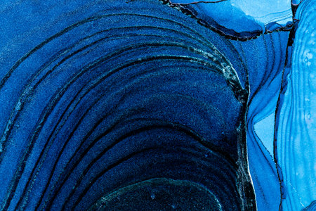 Original artwork photo of marble ink abstract art. High resolution photograph from exemplary original painting. Abstract painting was painted on HQ paper texture to create smooth marbling pattern.の写真素材