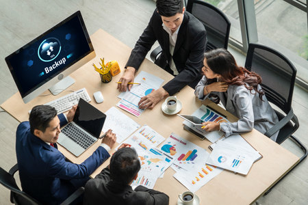 Backup Storage Data Internet Technology Business concept. Database storage cloud technology file data transfer sharing, cyber, big data information, internet banking application download upload snuglyの写真素材