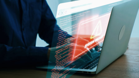 Business person identifies vulnerabilities cyber security to prevent hacks. Learn how to safeguard...