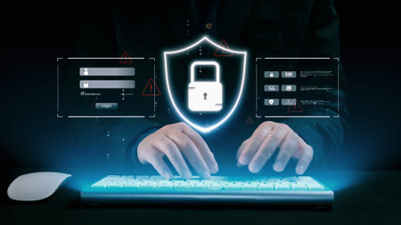 Business person explore the core of cyber security. Delve into cyber protection methods, threats,...