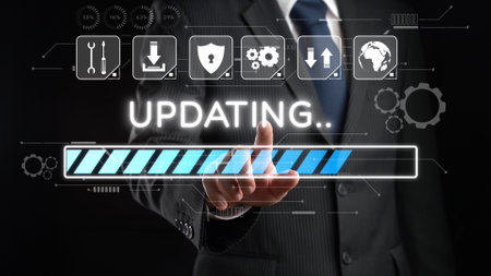 Business person invests in updating knowledge and software, ensuring updated competitiveness....