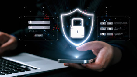 Business person explore the core of cyber security. Delve into cyber protection methods, threats,...