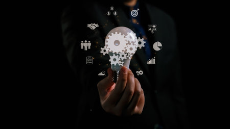 Business person fosters teamwork and collaboration, enhancing team function and productivity....