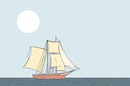 A ghost ship glides gracefully over a misty, moonlit sea, evoking mystery and adventure. Perfect for...