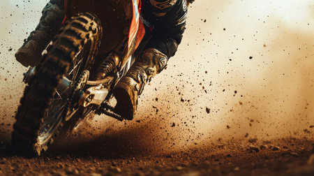 Capturing the Moment in Dakar Rally Bike Actionの写真素材