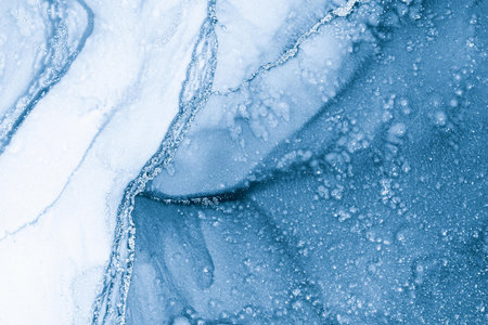 Original artwork photo of marble ink abstract art. High resolution photograph from exemplary original painting. Abstract painting was painted on HQ paper texture to create smooth marbling pattern.の写真素材