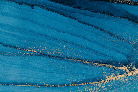 Original artwork photo of marble ink abstract art. High resolution photograph from exemplary original painting. Abstract painting was painted on HQ paper texture to create smooth marbling pattern.の写真素材