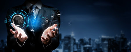 Business person delve into data analytics to uncover trends and insights from predictive big data models to real-time analysis, learn how data driven decisions propel analytic industries forward Faasの写真素材