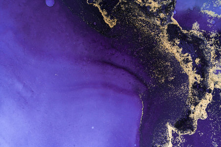 Original artwork photo of marble ink abstract art. High resolution photograph from exemplary original painting. Abstract painting was painted on HQ paper texture to create smooth marbling pattern.の写真素材