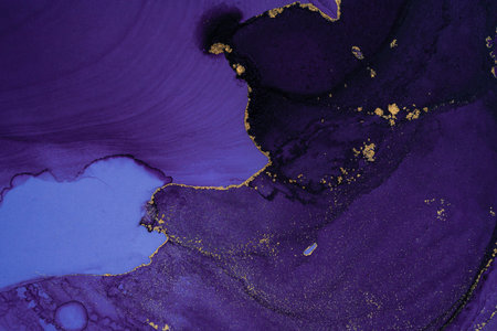 Original artwork photo of marble ink abstract art. High resolution photograph from exemplary original painting. Abstract painting was painted on HQ paper texture to create smooth marbling pattern.の写真素材