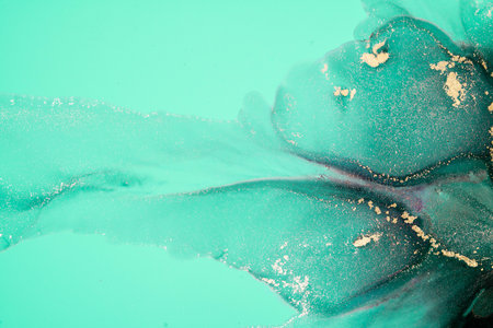 Original artwork photo of marble ink abstract art. High resolution photograph showing marbling pattern.の写真素材