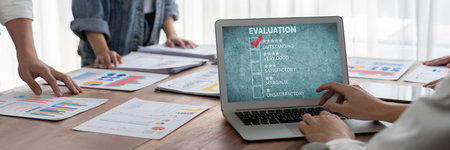 Customer satisfaction and evaluation analysis on brisk software computer for marketing strategy planningの写真素材