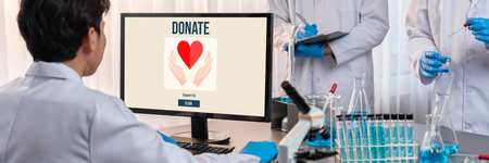 Online donation platform offer brisk money sending system for people to transfer on the internetの写真素材
