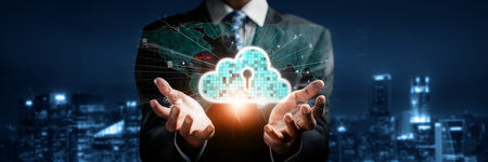Business person discover the future of cloud computing with latest insights and elevate business by...