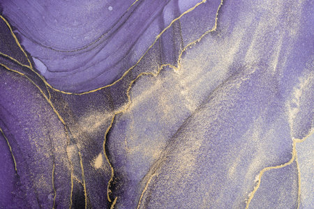 Original artwork photo of marble ink abstract art. High resolution photograph from exemplary original painting. Abstract painting was painted on HQ paper texture to create smooth marbling pattern.の写真素材