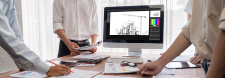 Architectural design brisk software application for architect business and professional designerの写真素材