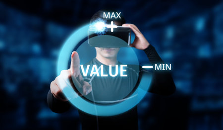 Explore the dynamic world of business growth through strategic analysis and consulting focusing on value maximization and sustainable development for future success.の写真素材