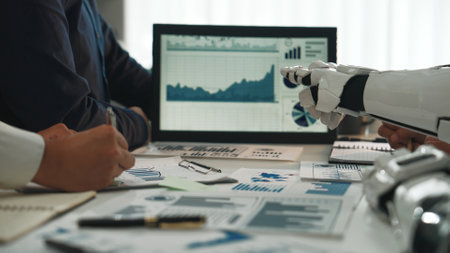 Dynamic interaction between human teams and advanced robotic technology in an office, focusing on...