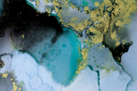 Original artwork photo of marble ink abstract art. High resolution photograph from exemplary original painting. Abstract painting was painted on HQ paper texture to create smooth marbling pattern.の写真素材