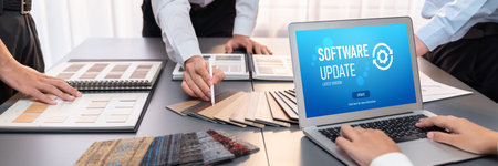 Software update on computer for brisk version of device software upgrade