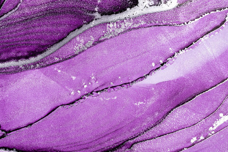 Original artwork photo of marble ink abstract art. High resolution photograph from exemplary original painting. Abstract painting was painted on HQ paper texture to create smooth marbling pattern.の写真素材