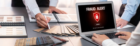 Cyber security software show alert of cyber attack for protection brisk. Danger from virus, phishing...