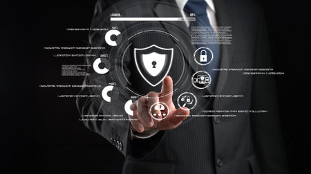 Business person explore the core of cyber security. Delve into cyber protection methods, cyber threats, and bolster cyber security stance. Essential for navigating the cyber security age FaaSの写真素材
