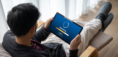Software update on computer for modish version of device software upgrade