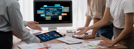 Software development or programming work with coding screen of various programming languages like...