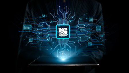 Explore the intersection of innovation and technology through a stunning visual of a circuit board...