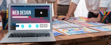 Website design software provide brisk template for online retail business and e-commerceの写真素材