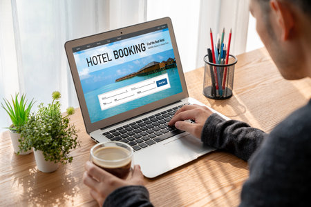 Online hotel accommodation booking website provide modish reservation system . Travel technology...