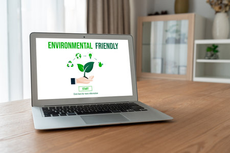 Green business transformation for modish corporate business to thank green marketing strategyの写真素材