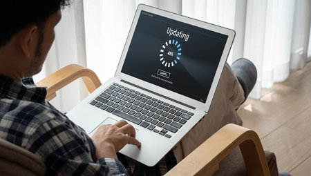 Software update on computer for modish version of device software upgrade