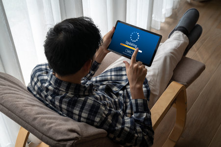 Software update on computer for modish version of device software upgrade