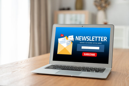 newsletter signup page on computer for customer to subscribe snugly newsletter update information to subscriber