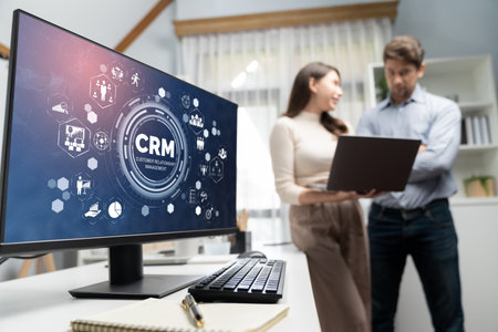 Customer relationship management system on brisk computer for CRM business and enterprise