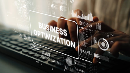 Business Optimization Strategy with Digital Data Analytics and Technology Interface for Modern Enterprises. Asymptotic smart data analytic.の写真素材