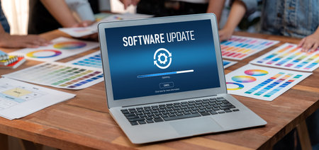 Software update on computer for brisk version of device software upgrade