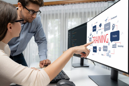 E-learning website with sofware for student to study online on the internet network brisk