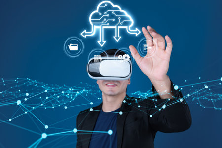 Business person discover the future of cloud computing with latest insights and elevate business by...