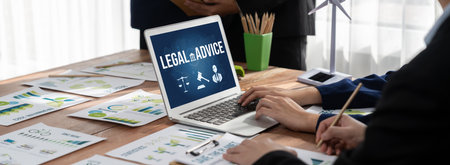 Smart legal advice website for people searching for brisk law knowledge in digital device screen...