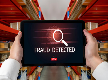 Cyber security software show alert of cyber attack for protection snugly. Danger from virus, phishing and cyber fraud.の写真素材