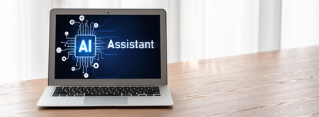 Generative AI virtual assistant tools for prompt engineer and user for ease of engage artificial intelligence AI technology help people to work with generative AI functions by prompting the AI snuglyの写真素材